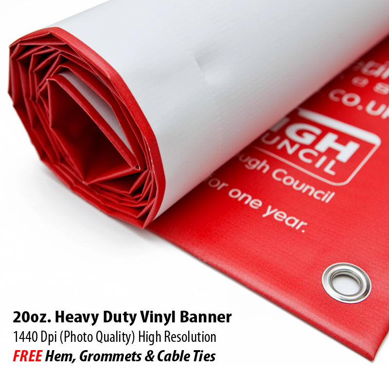12ft x 2ft PVC Banner Printed Outdoor Vinyl Sign for Business Parties Birthdays 