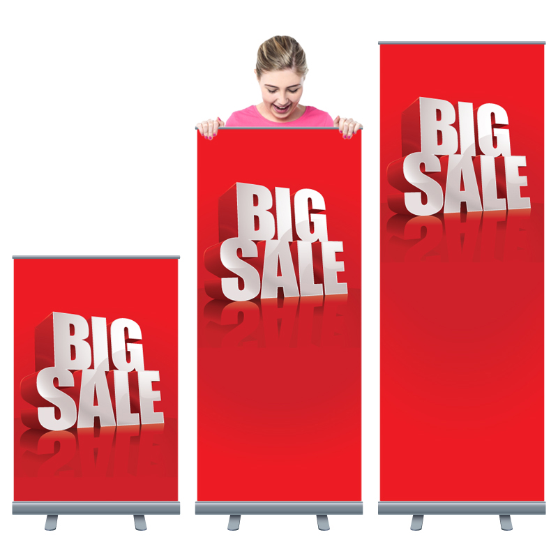 Retractable Roll Up Banner Stand 59"x79" Trade Show Displays No Print Included 