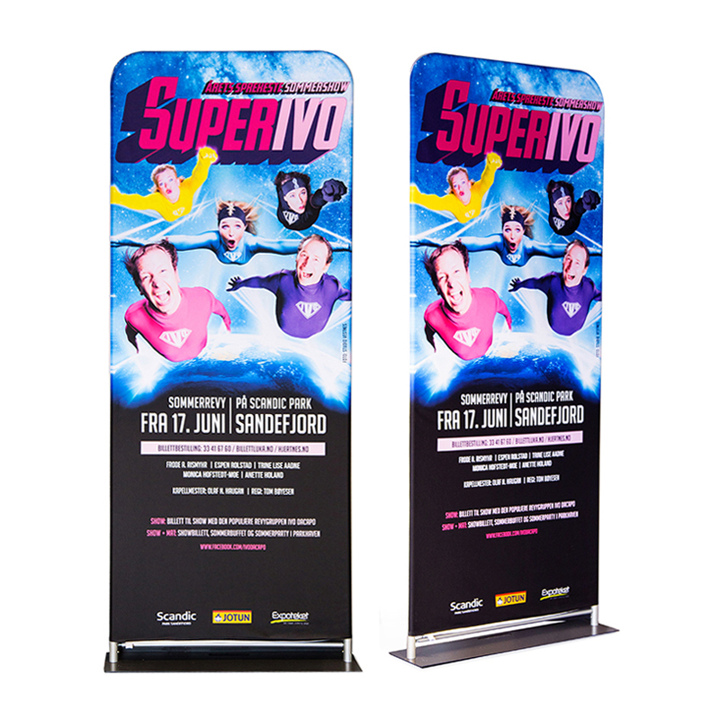 Tension Fabric Banner w/Premium Stand 60x90 Trade Show Display Single Sided Print. 